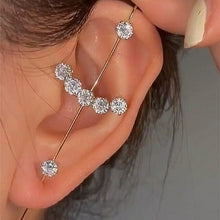 Load image into Gallery viewer, New Hot Cubic Zirconia Crystal Lightning Cross Stud