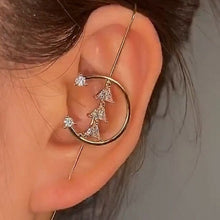 Load image into Gallery viewer, New Hot Cubic Zirconia Crystal Lightning Cross Stud