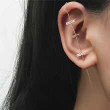 Load image into Gallery viewer, New Hot Cubic Zirconia Crystal Lightning Cross Stud