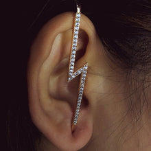 Load image into Gallery viewer, New Hot Cubic Zirconia Crystal Lightning Cross Stud