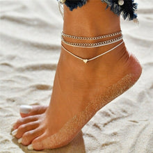 Load image into Gallery viewer, Bohemian Fashion Gold Color Flower Coin Anklet