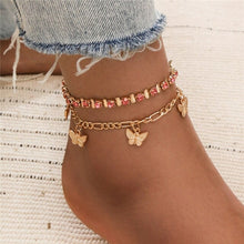 Load image into Gallery viewer, Bohemian Fashion Gold Color Flower Coin Anklet
