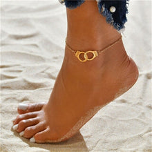 Load image into Gallery viewer, Bohemian Fashion Gold Color Flower Coin Anklet