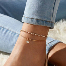 Load image into Gallery viewer, Bohemian Fashion Gold Color Flower Coin Anklet