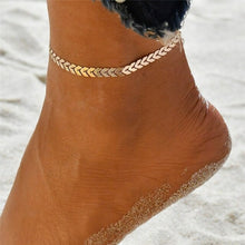 Load image into Gallery viewer, Bohemian Fashion Gold Color Flower Coin Anklet