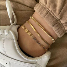 Load image into Gallery viewer, Bohemian Fashion Gold Color Flower Coin Anklet