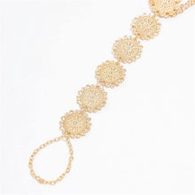 Load image into Gallery viewer, Bohemian Fashion Gold Color Flower Coin Anklet