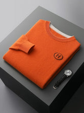 Load image into Gallery viewer, Men's Merino Wool Embroidered Fall Winter New Pullover