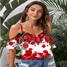 Load image into Gallery viewer, Fashion 3D Sling Short Sleeve Sunflower Print Woman T shirt - Sophornlilly