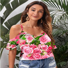 Load image into Gallery viewer, Fashion 3D Sling Short Sleeve Sunflower Print Woman T shirt - Sophornlilly