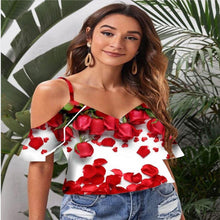 Load image into Gallery viewer, Fashion 3D Sling Short Sleeve Sunflower Print Woman T shirt - Sophornlilly