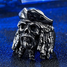 Load image into Gallery viewer, LISM new exaggerated personality trend pirate captain alloy European