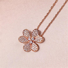 Load image into Gallery viewer, LISM's own design of copper inlaid zircon petals, ladies luxury high