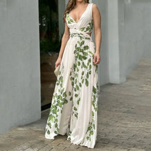 Load image into Gallery viewer, Jumpsuit Sleeveless V Neck Cutout