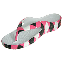 Load image into Gallery viewer, Women&#39;s Loudmouth Flip Flops - Pink and Black Tile - Sophornlilly