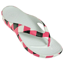 Load image into Gallery viewer, Women&#39;s Loudmouth Flip Flops - Pink and Black Tile - Sophornlilly