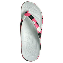 Load image into Gallery viewer, Women&#39;s Loudmouth Flip Flops - Pink and Black Tile - Sophornlilly