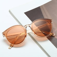 Load image into Gallery viewer, Retro Cat Eye Sunglasses Luxury Coating Mirror Round Sun