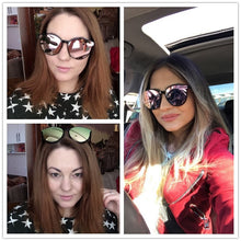 Load image into Gallery viewer, Retro Cat Eye Sunglasses Luxury Coating Mirror Round Sun