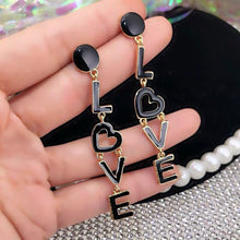 Load image into Gallery viewer, LOVE alphabet earrings simple long fashion earring For women