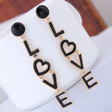Load image into Gallery viewer, LOVE alphabet earrings simple long fashion earring For women