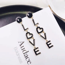 Load image into Gallery viewer, LOVE alphabet earrings simple long fashion earring For women