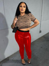 Load image into Gallery viewer, Faux Leather Quick Dry Reflective Shiny Yoga Pants
