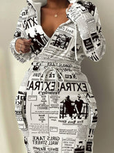Load image into Gallery viewer, Camo Print Side Pocket Cargo Dress V Neck Hooded