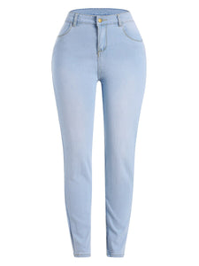 High-waist High Stretchy Distressed Jeans Skinny