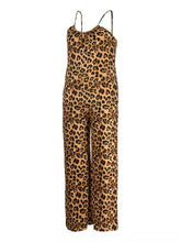 Load image into Gallery viewer, Leopard Print Pocket Design Jumpsuit Patchwork