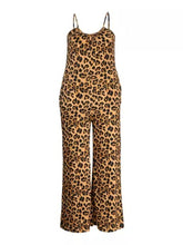 Load image into Gallery viewer, Leopard Print Pocket Design Jumpsuit Patchwork