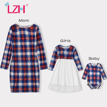 Load image into Gallery viewer, Family Matching Outfits Long Sleeve Plaid Clothes For Baby