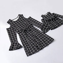 Load image into Gallery viewer, Off The Shoulder Long Sleeved Dress For Mom And Me Autumn