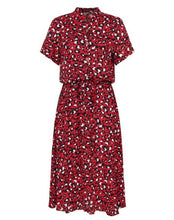 Load image into Gallery viewer, Ladies Bohemian Leopard Print Shirt Dress Women Casual Midi - Sophornlilly