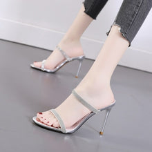 Load image into Gallery viewer, Ladies Cool Black High Quality Summer Open Toe Stiletto Sandals Ladies