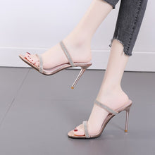 Load image into Gallery viewer, Ladies Cool Black High Quality Summer Open Toe Stiletto Sandals Ladies