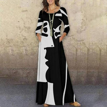 Load image into Gallery viewer, Ladies Sexy Plus Size Slim Dress Belt Elegant Floral Print Split Maxi - Sophornlilly