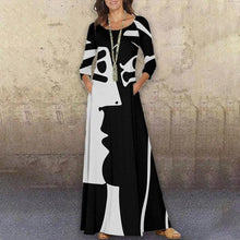 Load image into Gallery viewer, Ladies Sexy Plus Size Slim Dress Belt Elegant Floral Print Split Maxi - Sophornlilly