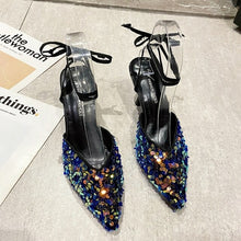 Load image into Gallery viewer, Ladies Thin High Heels Glitter Sexy Ladies Sandals Ladies Party Pumps