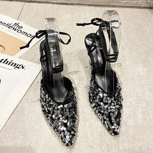 Load image into Gallery viewer, Ladies Thin High Heels Glitter Sexy Ladies Sandals Ladies Party Pumps