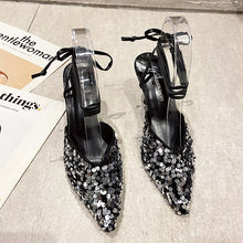 Load image into Gallery viewer, Ladies Thin High Heels Glitter Sexy Ladies Sandals Ladies Party Pumps