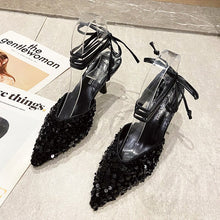 Load image into Gallery viewer, Ladies Thin High Heels Glitter Sexy Ladies Sandals Ladies Party Pumps