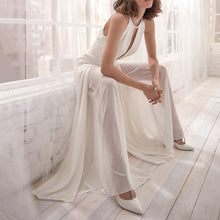 Load image into Gallery viewer, Lady Elegant Party Clothes Jumpsuit Chiffon White Backless Split Thin - Sophornlilly