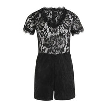 Load image into Gallery viewer, Lady Sheer Lace Floral Sexy Women Playsuit Jumpsuit Hot Summer V Neck - Sophornlilly