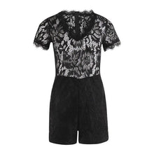 Load image into Gallery viewer, Lady Sheer Lace Floral Sexy Women Playsuit Jumpsuit Hot Summer V Neck - Sophornlilly