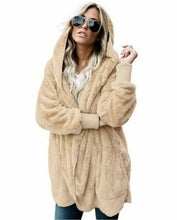 Load image into Gallery viewer, Faux Fur Teddy Bear Coat Jacket Women Fashion Open