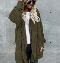 Load image into Gallery viewer, Faux Fur Teddy Bear Coat Jacket Women Fashion Open