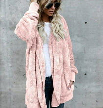 Load image into Gallery viewer, Faux Fur Teddy Bear Coat Jacket Women Fashion Open