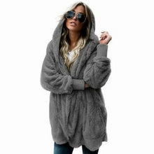 Load image into Gallery viewer, Faux Fur Teddy Bear Coat Jacket Women Fashion Open