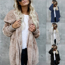Load image into Gallery viewer, Faux Fur Teddy Bear Coat Jacket Women Fashion Open